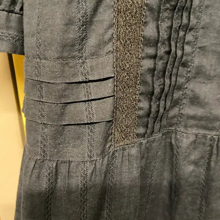 [BUNJANG] Linen Navy Dress Shirt / 린넨 원피스셔츠