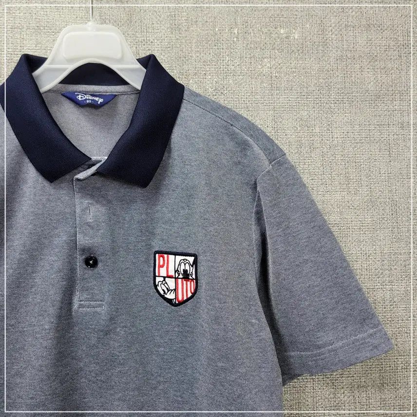 [BUNJANG] Disney Golf Navy Caravan Short-Sleeved Shirt (Men&