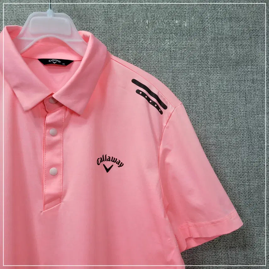 [BUNJANG] Callaway Pink Golf Caravan Short Sleeve Shirt (Men&