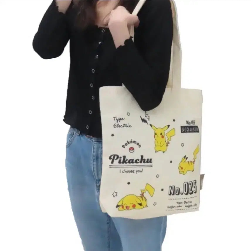 [BUNJANG] Pokemon Pikachu Tote Bag (Ivory) [Sealed] / 포켓몬 피카츄 에코백 토트백 미개봉 새상품