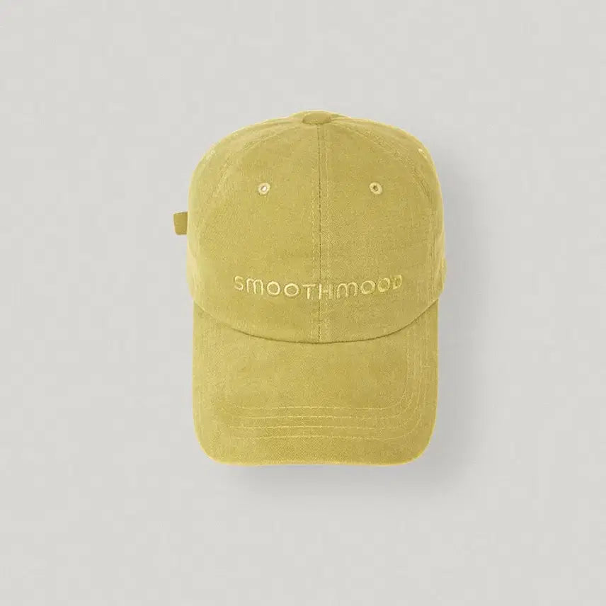 [BUNJANG] Smooth Mood Bold Logo Ball Cap Yellow / 새상품) 스무드무드 볼드 로고 볼캡 옐로우