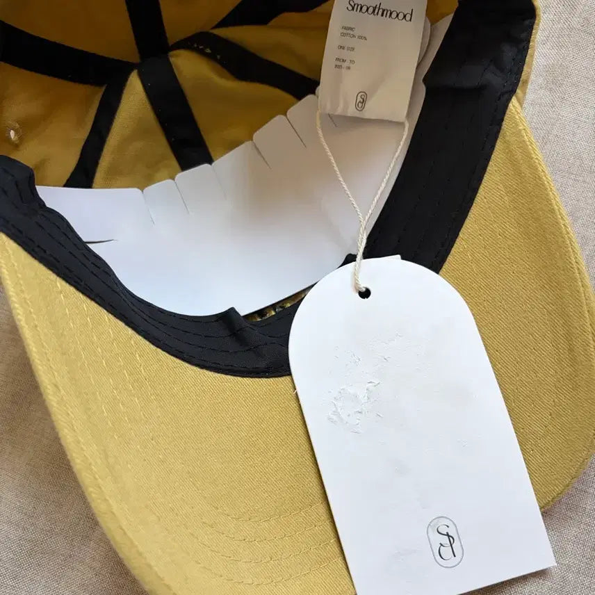 [BUNJANG] Smooth Mood Bold Logo Ball Cap Yellow / 새상품) 스무드무드 볼드 로고 볼캡 옐로우