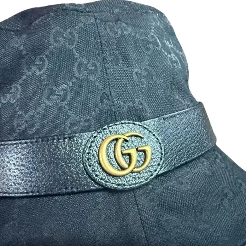 [BUNJANG] Gucci GG Logo Black Bucket Hat L / 구찌 GG 로고 블랙 버킷햇 모자 남녀공용제품 L사이즈 59cm