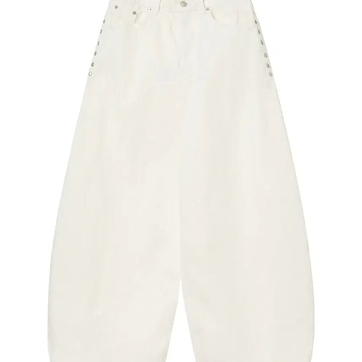 [BUNJANG] DEINET Balloon Fit Denim Jeans - White (S) / DEINET 다이닛 볼룬핏 데님진 화이트 S
