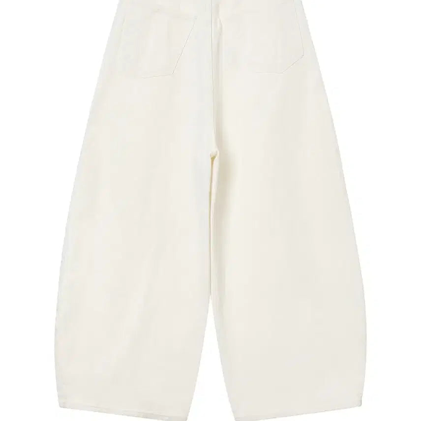 [BUNJANG] DEINET Balloon Fit Denim Jeans - White (S) / DEINET 다이닛 볼룬핏 데님진 화이트 S