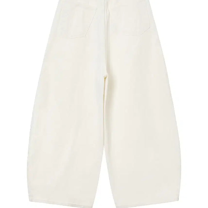 [BUNJANG] DEINET Balloon Fit Denim Jeans - White (S) / DEINET 다이닛 볼룬핏 데님진 화이트 S