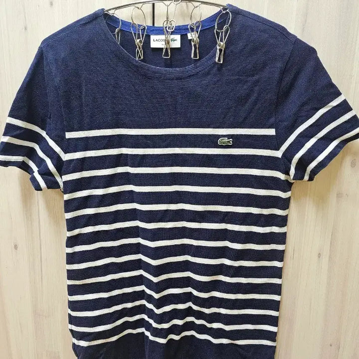 [BUNJANG] Lacoste Slim Fit Boat Neck T-Shirt (Navy) - Men&