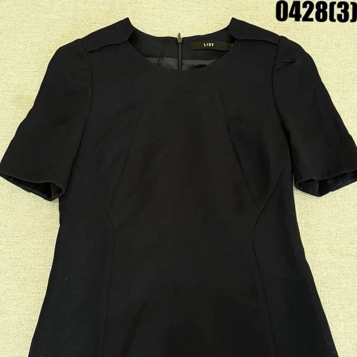 [BUNJANG] LIST Black Short Sleeve Midi Dress / 55 LIST 반팔 블랙 원피스 0428(3)