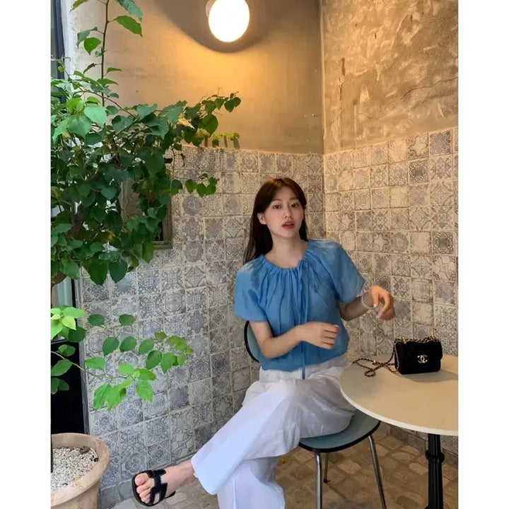 [BUNJANG] LePlain Silk Linen Blouse / 택달린새상품 르플레인 실크 린넨 블라우스 라플리에 시예