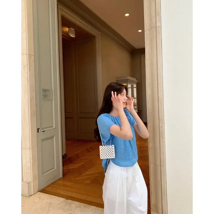 [BUNJANG] LePlain Silk Linen Blouse / 택달린새상품 르플레인 실크 린넨 블라우스 라플리에 시예