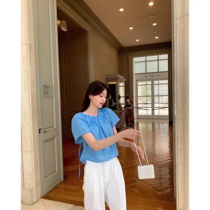 [BUNJANG] LePlain Silk Linen Blouse / 택달린새상품 르플레인 실크 린넨 블라우스 라플리에 시예