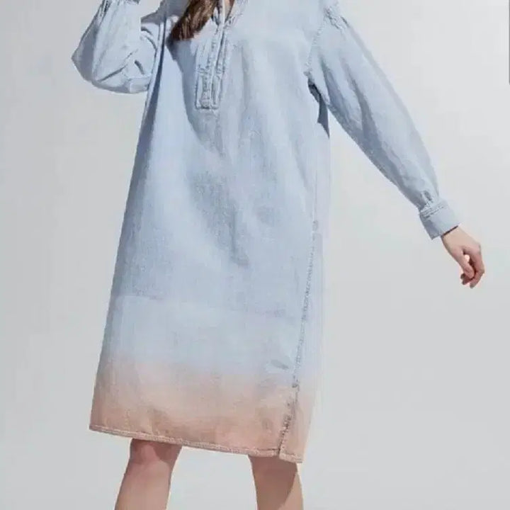 [SOLD OUT] 새거) 랑방 데님 원피스 워싱 라이트 블루