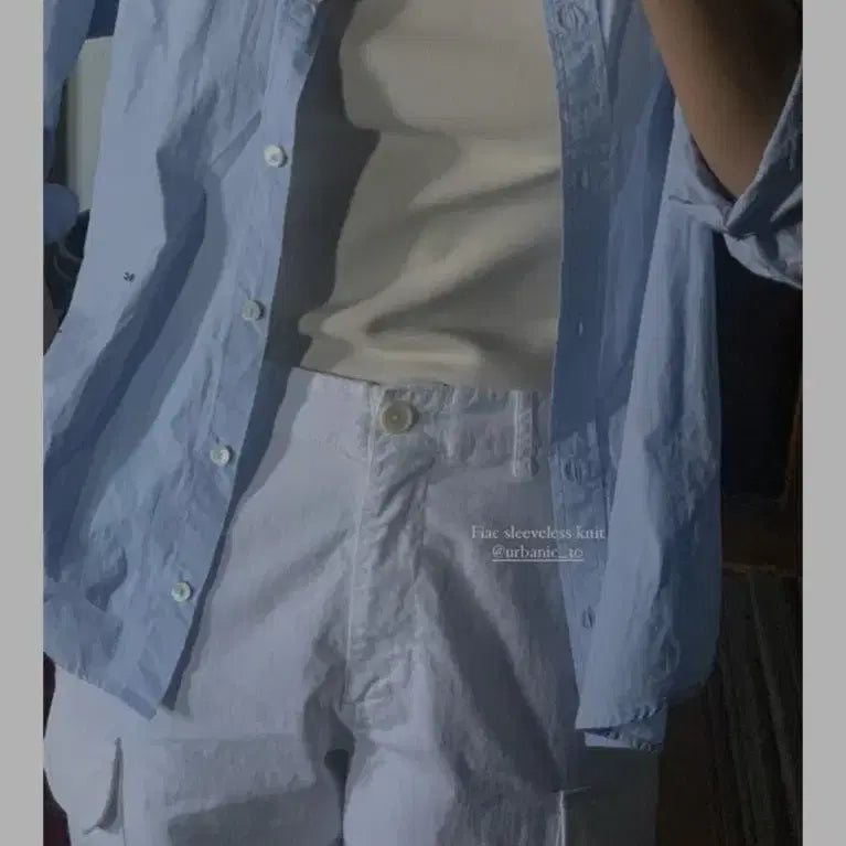 [BUNJANG] Urbanic30 Allen Shirt - Blue - Size 1 / 얼바닉30 Allen 셔츠 블루 사이즈 1