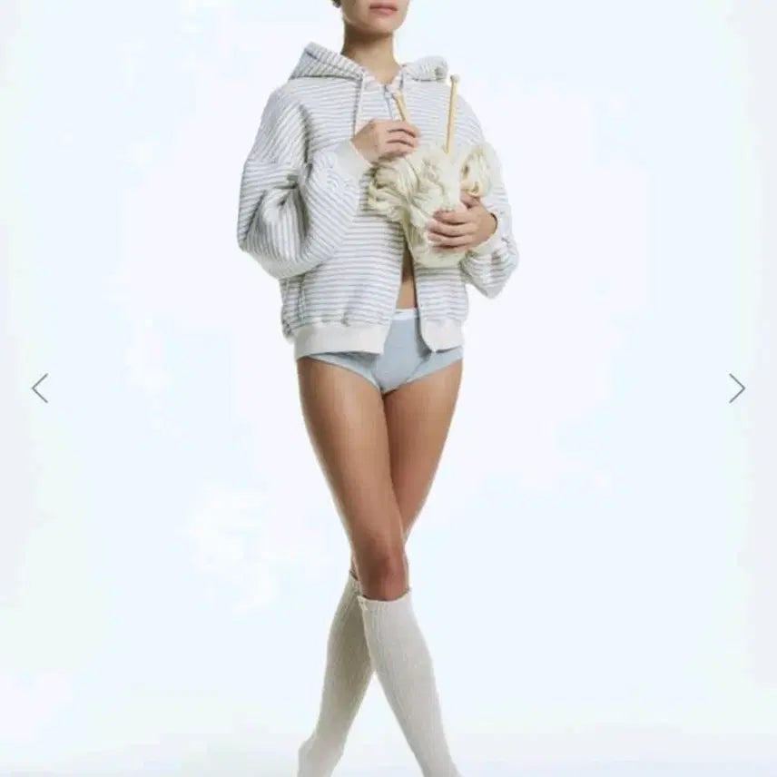 [BUNJANG] Glowny Stripe Zip-up L Size / 글로니 스트라이프 집업 L사이즈