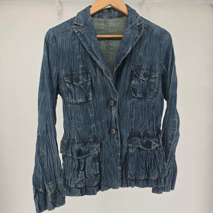 [BUNJANG] Y2K Vintage Denim Jacket / Y2K wrinkle 일본 빈티지 데님 자켓