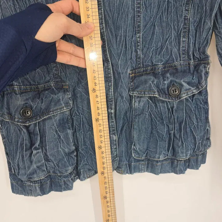 [BUNJANG] Y2K Vintage Denim Jacket / Y2K wrinkle 일본 빈티지 데님 자켓