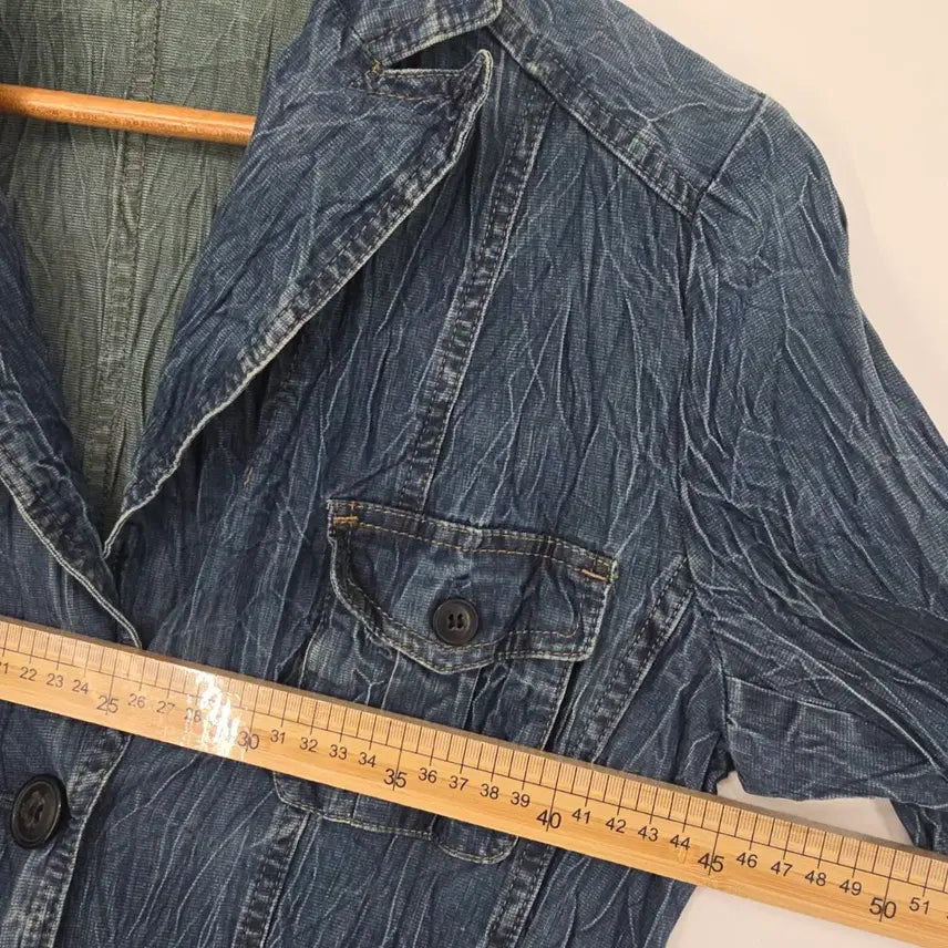 [BUNJANG] Y2K Vintage Denim Jacket / Y2K wrinkle 일본 빈티지 데님 자켓