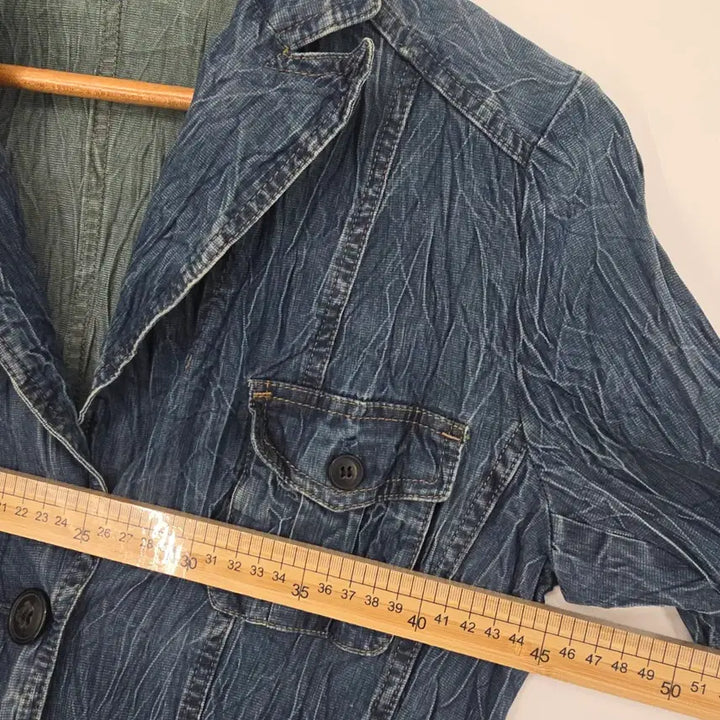 [BUNJANG] Y2K Vintage Denim Jacket / Y2K wrinkle 일본 빈티지 데님 자켓