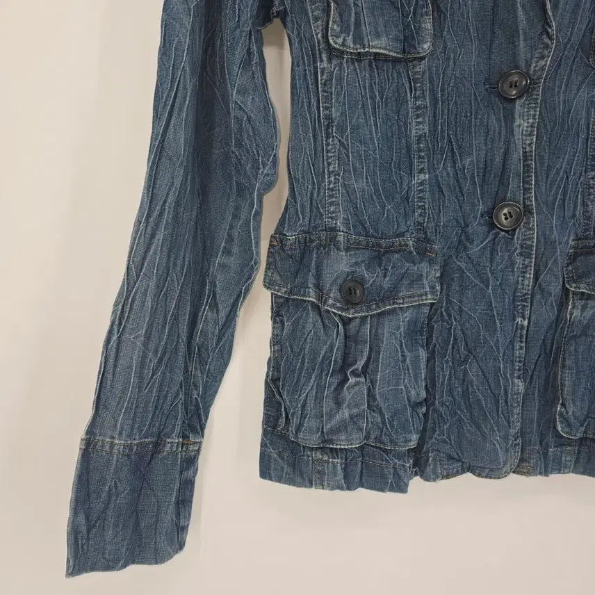 [BUNJANG] Y2K Vintage Denim Jacket / Y2K wrinkle 일본 빈티지 데님 자켓