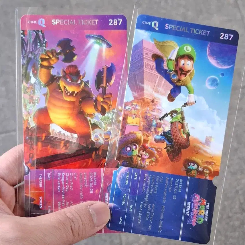[BUNJANG] CineQ Super Mario Galaxy Special Ticket Set / [씨네큐 스페셜티켓] 슈퍼마리오 갤럭시 스페셜티켓 2종 스티 287