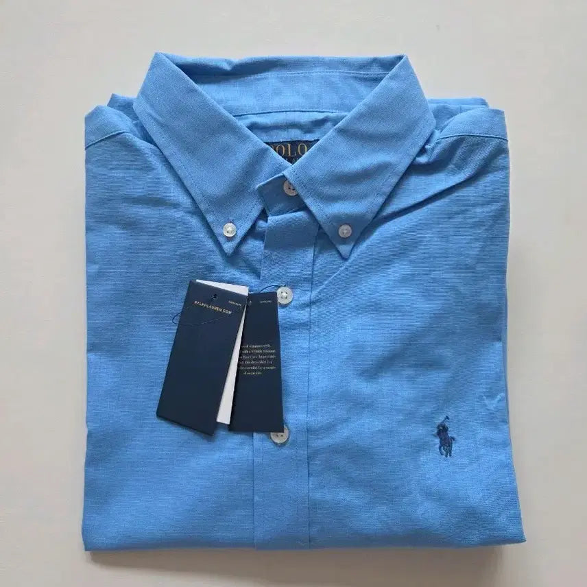 [SOLD OUT] (새제품) 폴로 커스텀핏 블루 셔츠(L)