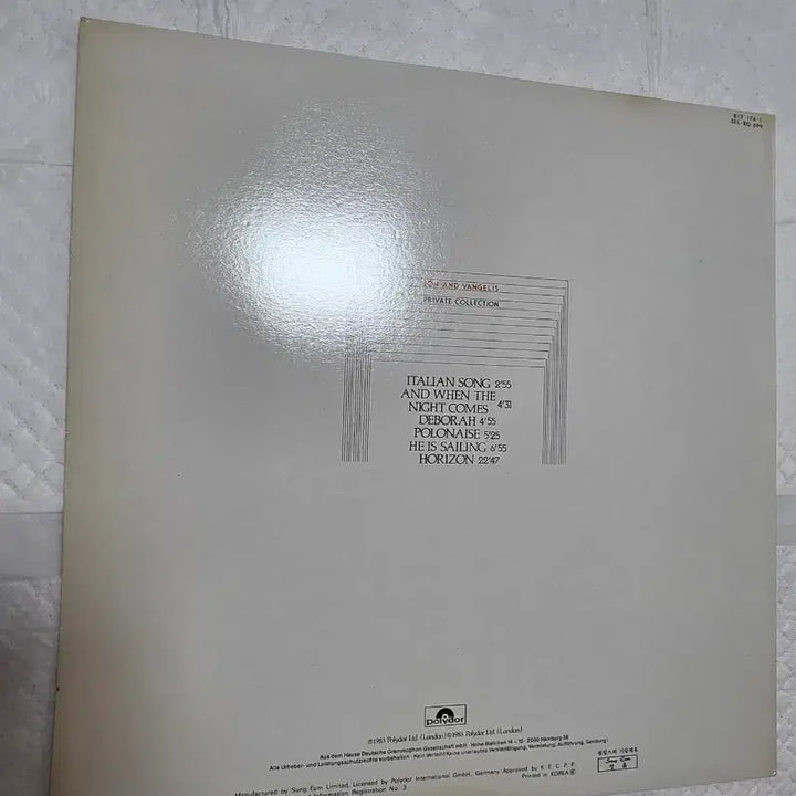 [BUNJANG] Jon and Vangelis Private Collection LP / 존 앤 반젤리스 Private Collection LP