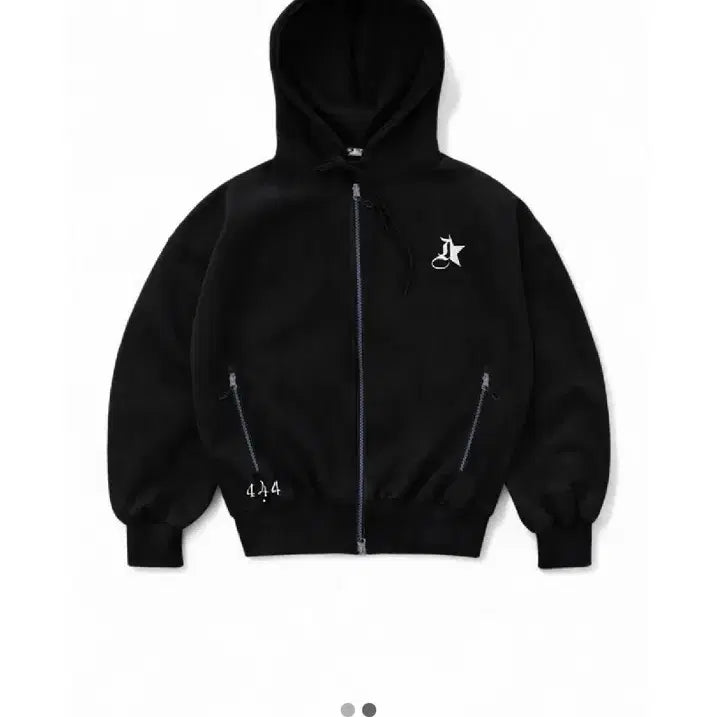[BUNJANG] Team Use STR 444 Crop Hoodie Zip-up Set / 팀유즈 STR 444 크롭 후드 집업 블랙 세트