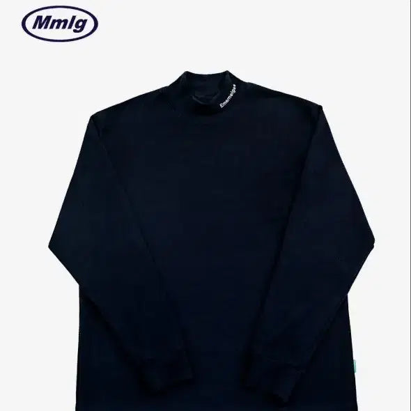 [BUNJANG] Mmlg Mock Neck Long Sleeve T-shirt Navy / Mmlg 모크넥 긴팔 티셔츠 네이비