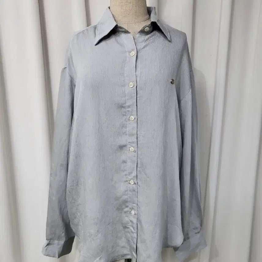 [BUNJANG] Silver &amp; Gray Pendant Shirt / 새제품  팬던트  실버&amp;그레이 셔츠