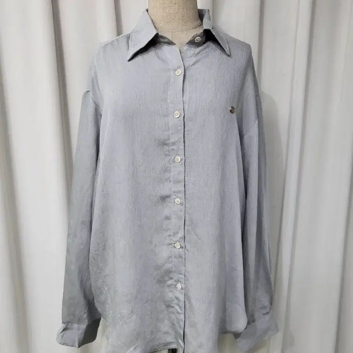 [BUNJANG] Silver &amp; Gray Pendant Shirt / 새제품  팬던트  실버&amp;그레이 셔츠