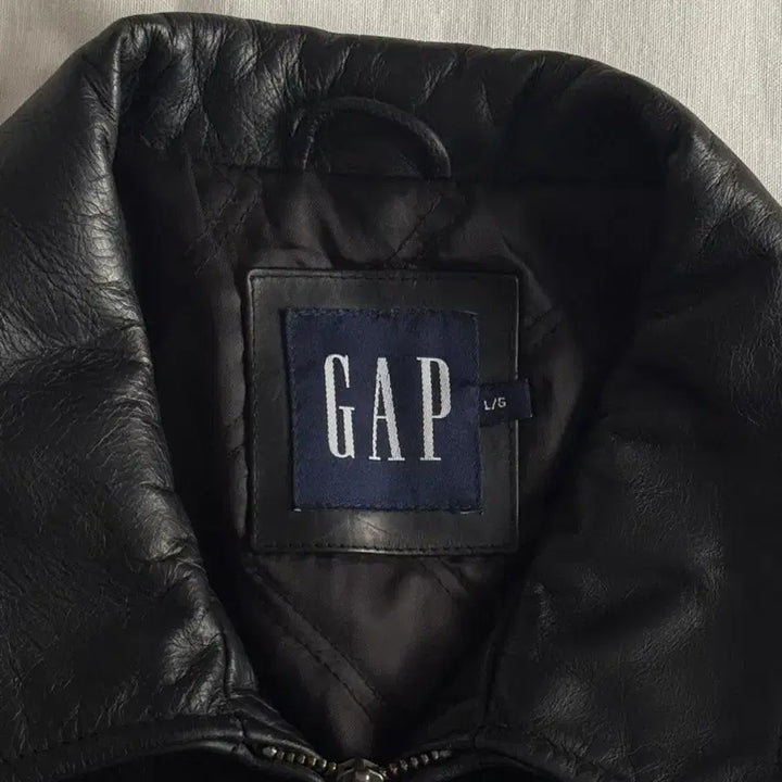 [BUNJANG] Old Gap Single Zip-Up Leather Jacket / [L] 올드갭 싱글 집업 레더 자켓