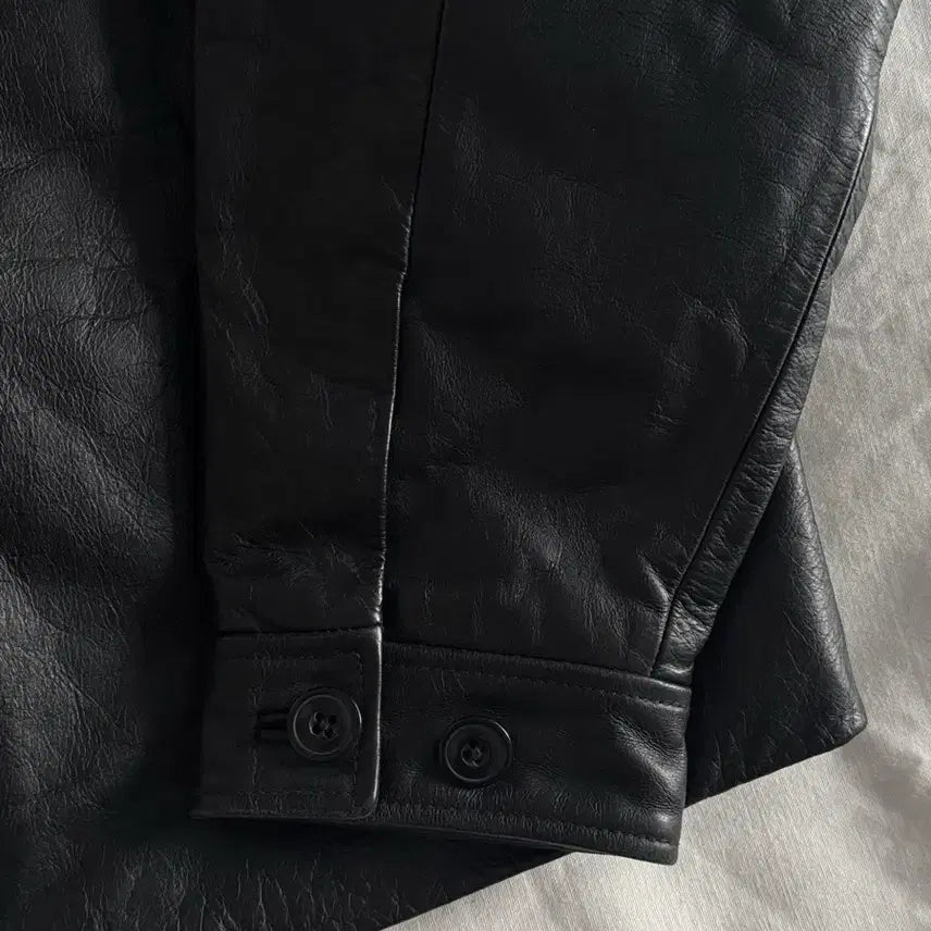 [BUNJANG] Old Gap Single Zip-Up Leather Jacket / [L] 올드갭 싱글 집업 레더 자켓