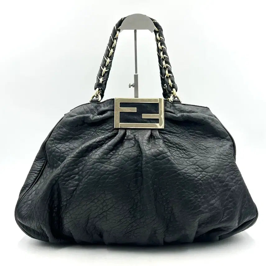 [BUNJANG] Fendi Mia Shoulder Bag - Large / 펜디 블랙 레더 미아 숄더백 라지(수요일까지만 이가격)