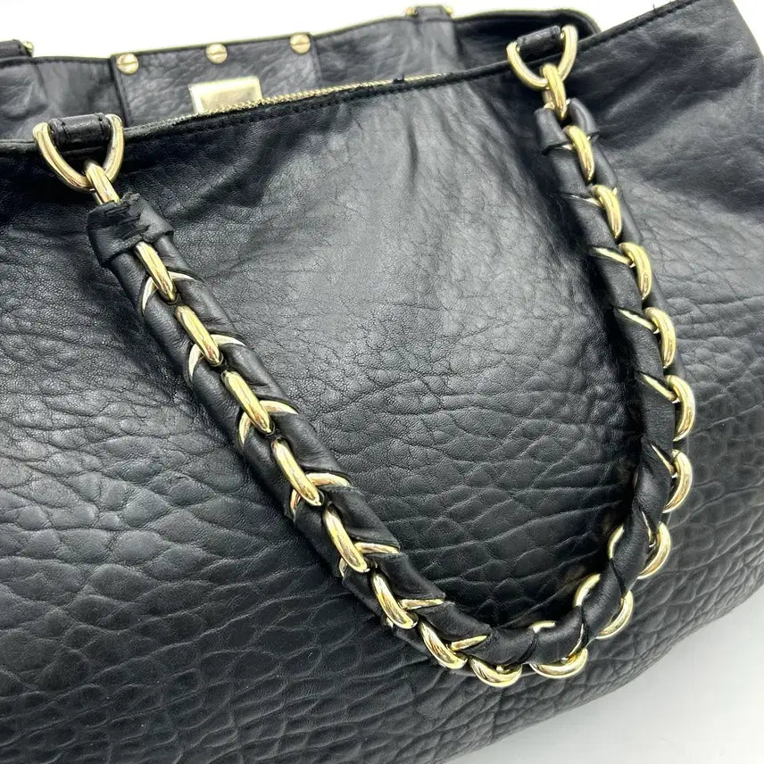 [BUNJANG] Fendi Mia Shoulder Bag - Large / 펜디 블랙 레더 미아 숄더백 라지(수요일까지만 이가격)