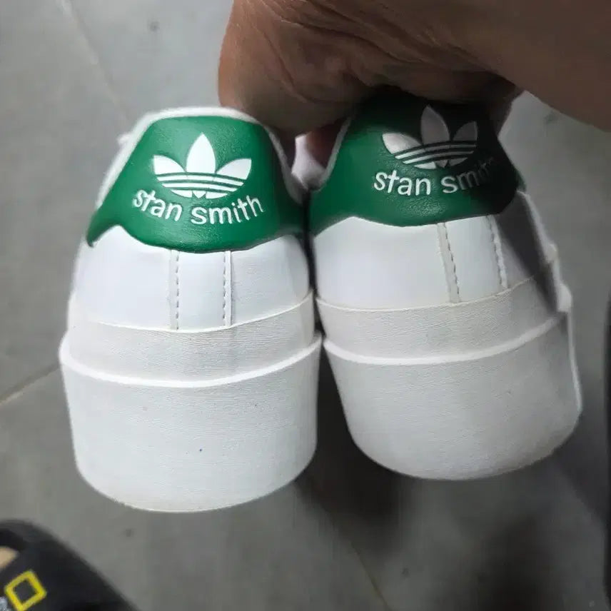 [BUNJANG] Adidas Stan Smith White Green Sneakers / 아디다스 스탠스미스 화이트 그린 운동화270