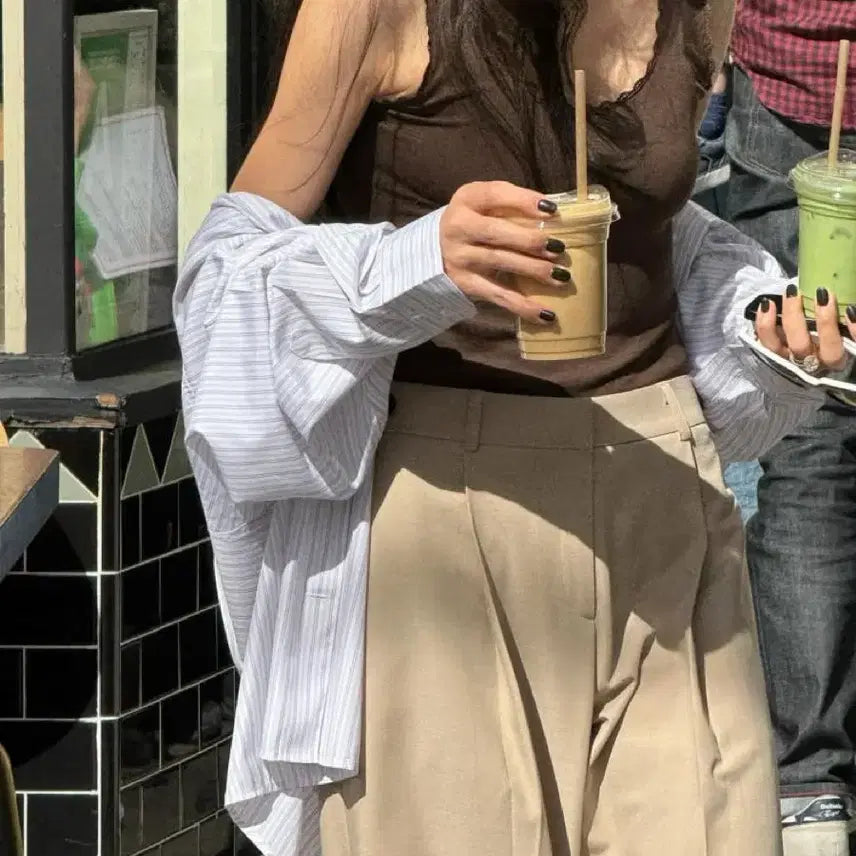 [BUNJANG] Outfit Beige Slacks / 아웃핏 비조 슬랙스(리브아워,위드아웃썸머,레이지샵,온드민)