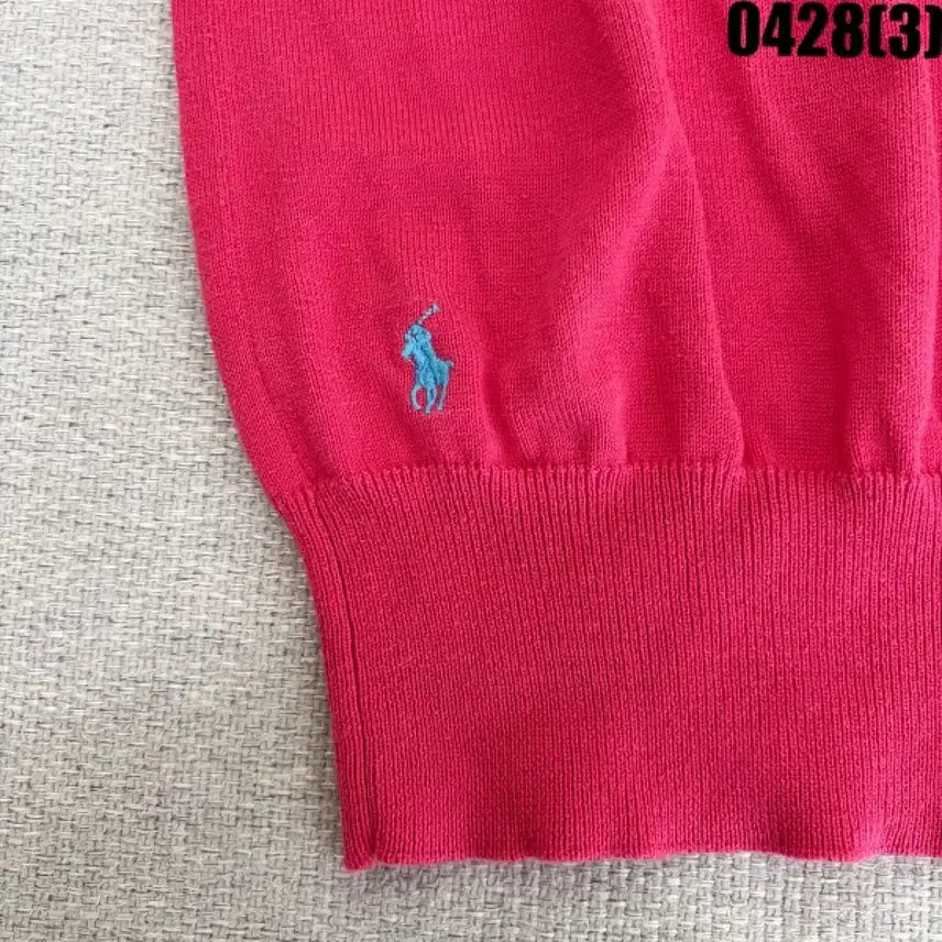 [BUNJANG] Ralph Lauren Pink V-Neck Knit Sweater / 랄프로렌 핑크 V넥 니트 M  0428(3)