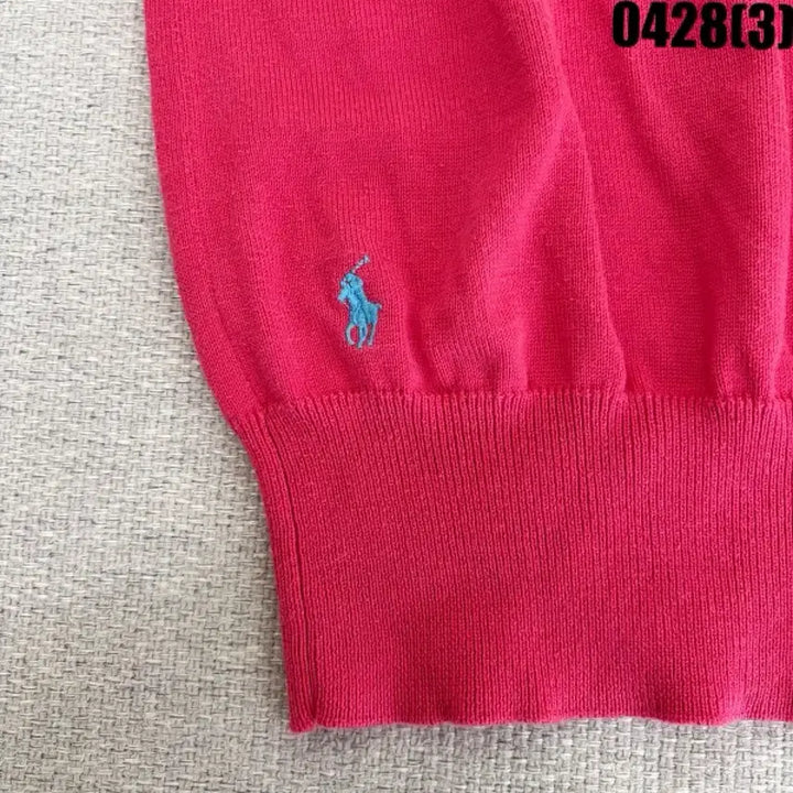 [BUNJANG] Ralph Lauren Pink V-Neck Knit Sweater / 랄프로렌 핑크 V넥 니트 M  0428(3)