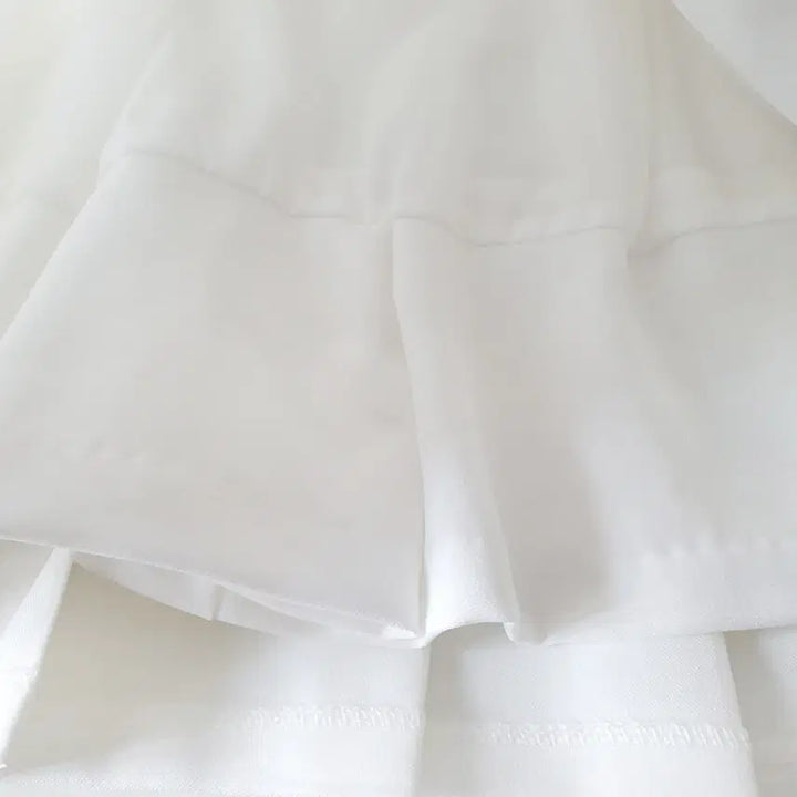 [SOLD OUT] 화이트 레터링 플리츠 테니스 스커트(속바지있음) M