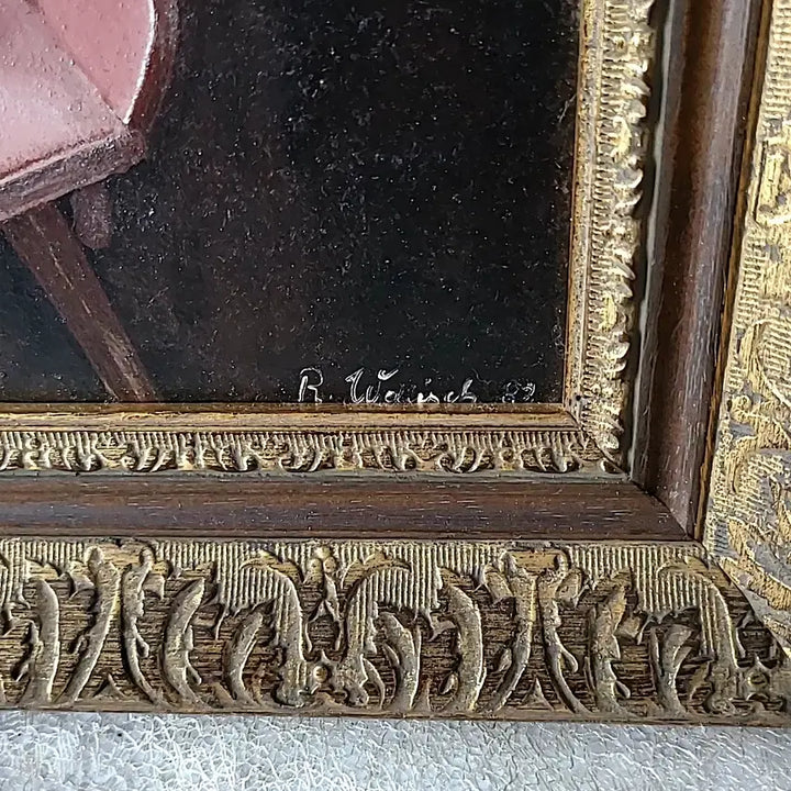 [BUNJANG] Vintage Floral Oil Painting Wood Frame / 빈티지 플라워 유화 우드프레임