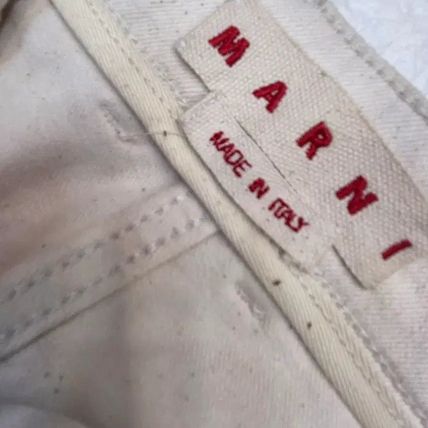 [BUNJANG] Marni Ivory Stitch Wide Pants / 마르니 아이보리 스티치 와이드 팬츠 26사이즈