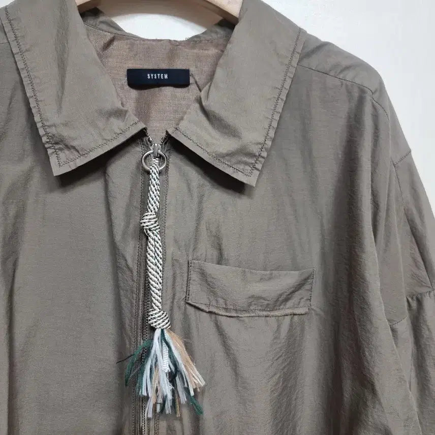[BUNJANG] System Khaki Half-Zip Jumper / * 시스템 반집업  점퍼 95~100 사이즈 추천