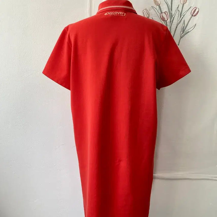 [BUNJANG] Discovery Expedition Red Polo Dress / 1회착용- 디스커버리 익스페디션의 레드 컬러 폴로 원피스
