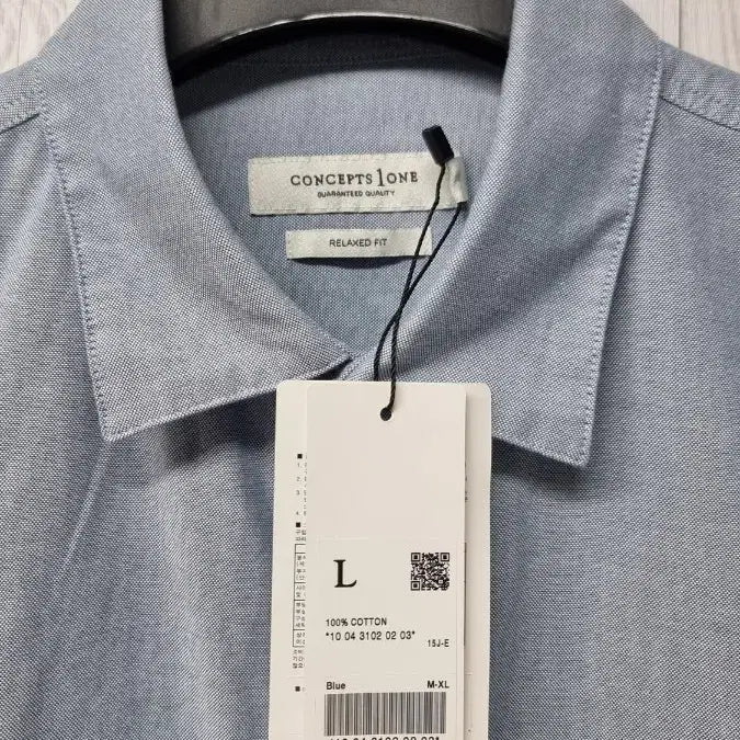 [BUNJANG] Conceptwon Oxford Shirt Blue L / [택 달린 새상품] 컨셉원 옥스포드 셔츠 블루 L