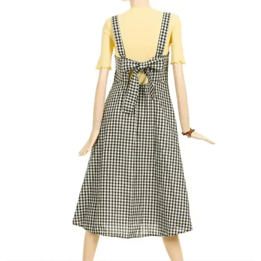 [BUNJANG] SOUP Back Ribbon Point Dress / 택있음)) SOUP 뒷리본 포인트 원피스