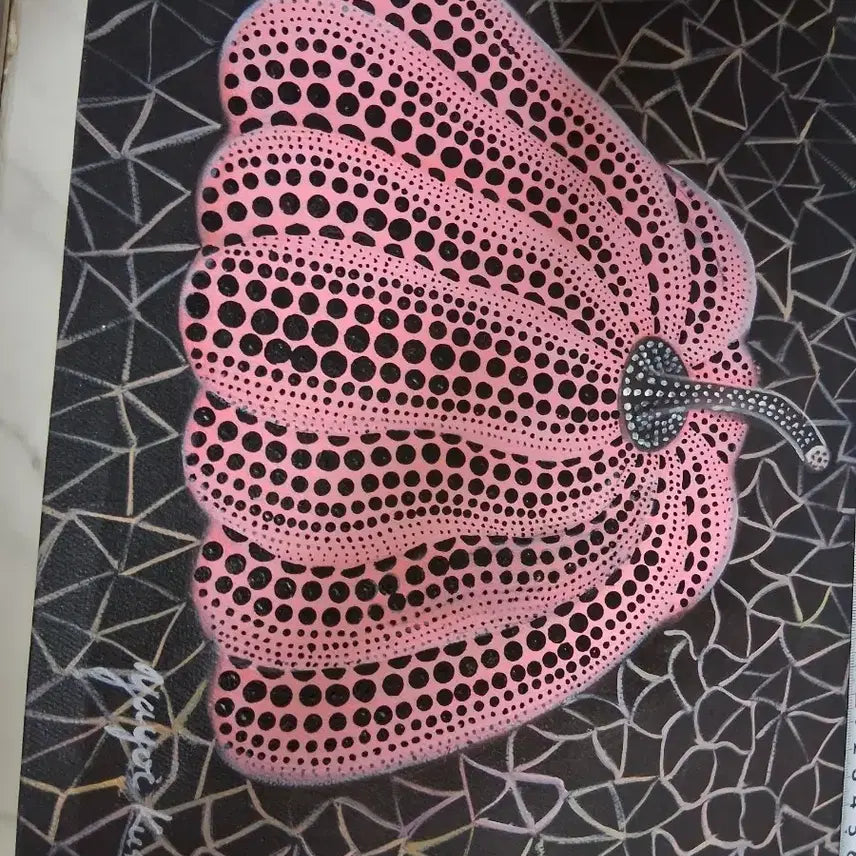 [BUNJANG] Yayoi Kusama Pumpkin Painting Pink Dots / 쿠사마 야요이 호박 그림 핑크 도트