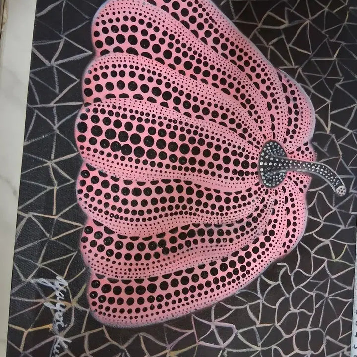 [BUNJANG] Yayoi Kusama Pumpkin Painting Pink Dots / 쿠사마 야요이 호박 그림 핑크 도트