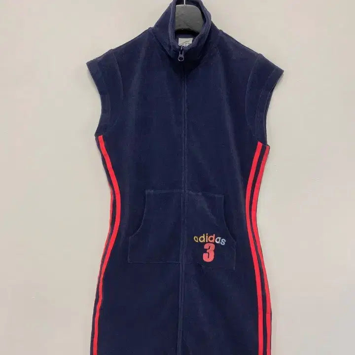 [BUNJANG] Adidas Terry Cotton Zip-up Dress / 빈티지 ADIDAS 태리 코튼 집업 원피스