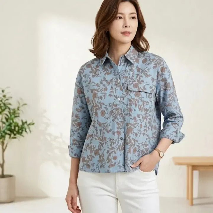 [BUNJANG] G STUDIO Floral Blouse / g스튜디오 블라우스 지춘희 감성 / 플라워 셔츠