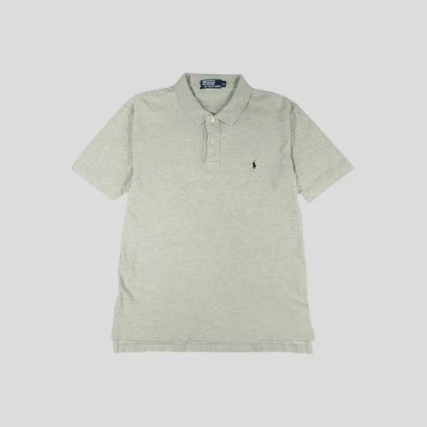 [BUNJANG] Polo Ralph Lauren Doosan 00s Gray Black Pony Half Button Collar PK T-Shirt / 폴로랄프로렌 두산 00s 그레이 블랙포니 하프버튼 카라넥 PK 피케 반팔